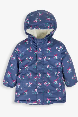 JoJo Maman Bébé Hooded Cosy Lined Printed Parka Jacket5