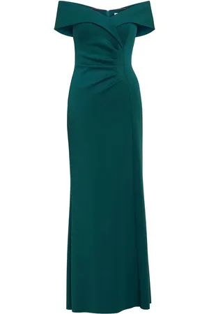 Gina Bacconi Green Carolyn Off The Shoulder Maxi Dress50
