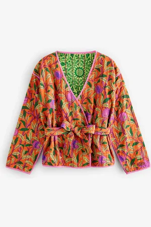 Next Omkeerbare gewatteerde kimono-jas van 100% katoenxlarge