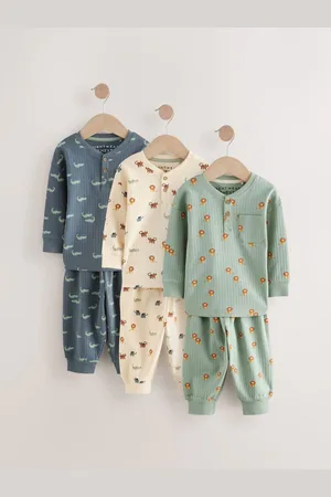 Next Oversized 100% Cotton Pyjamas 3 Pack (9mths-8yrs)110116cm