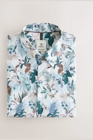 Next Regular Fit Cotton Blend Printed Short Sleeve ShirtXXL