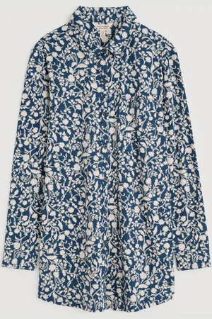 Seasalt Cornwall Dove Plant Jersey Button Through ShirtEU 48 (UK 20)