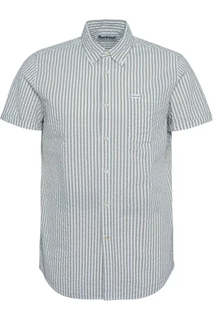 Barbour 100% Cotton Cresswell Seersucker Summer Fit Shirtxlarge