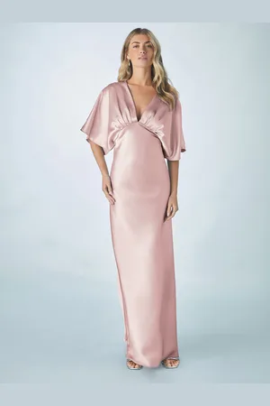 Next Bridesmaid Satin Flutter Sleeve Maxi Dress44 Tall