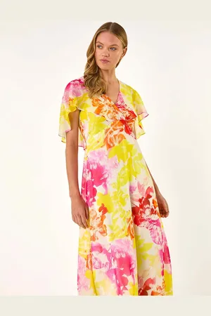Roman Abstract Printed Cape Dress46