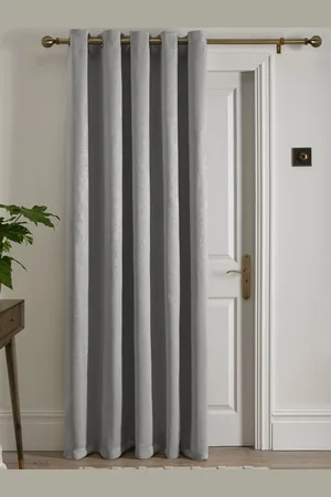 FUSION Strata Dim Out Woven Eyelet Single Door Curtains