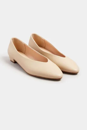 Long Tall Sally Low Block Almond Court Shoes9 EU 42