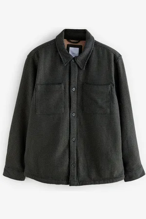 Next Borg Lined Textured 100% Cotton ShacketXS