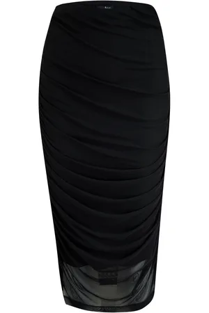Pour Moi Maeve Ruched Mesh Midi Pencil Skirt40