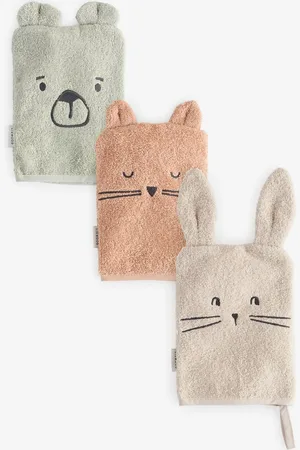 Liewood Blue 100% Organic Cotton Sylvester Classic Bath Washcloths 3 Packeen