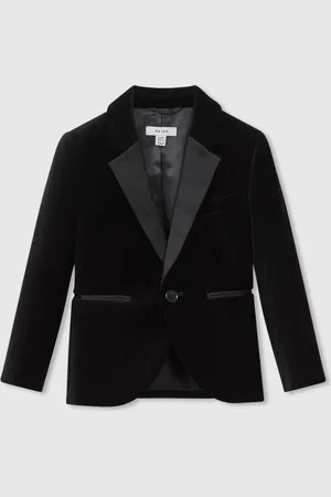 Reiss Ace blazer van fluweel met enkele rij knopen3