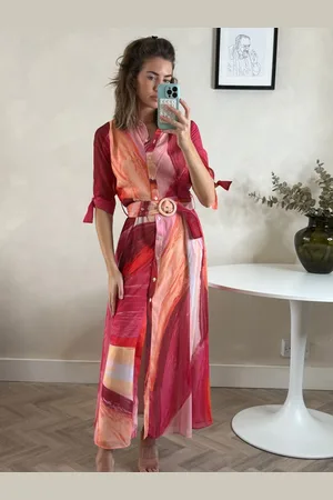 Style Cheat Daphne Belted Shirt Maxi Dress44