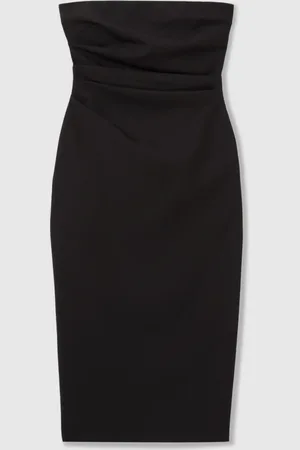 Reiss Arwen Strapless Pleated Midi Dress36