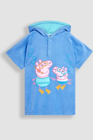 JoJo Maman Bébé Peppa Pig poncho van badstof met capuchon1