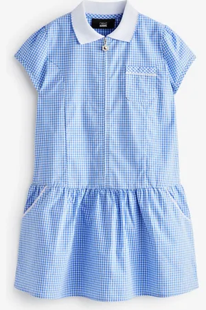Next Zip Front Cotton Rich Gingham School Dress (3-14yrs)7 Jaar (122cm)