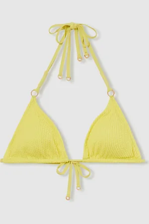 Reiss Wynee Crinkle Triangle Bikini Top38