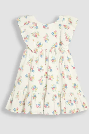 JoJo Maman Bébé Frill Back Summer 100% Cotton Dress8692cm