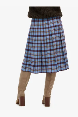 Superdry Check Pleated Midi Skirt40
