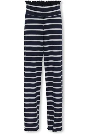 ONLY Wide Leg Stripe Ribbed Trousers134140cm