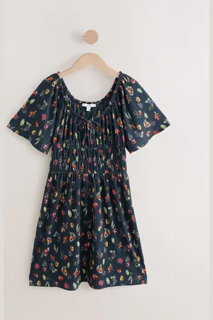 Next Jersey mini-jurk met korte mouwen en gestrikte voorkant38