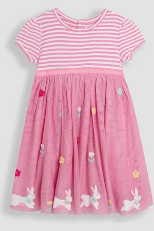 JoJo Maman Bébé Appliqué Hem Tulle Party Dress116122cm