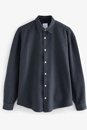 Next Textured Waffle Long Sleeve 100% Cotton OvershirtXL