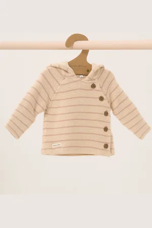 HOMEGROWN 100% Cotton Organic Double Knit Wrap Hooded Cardigan6