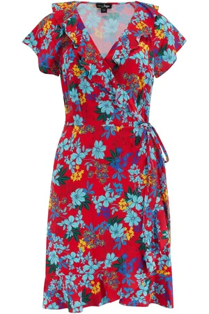 Pour Moi Frill Wrap Woven Beach Dress42