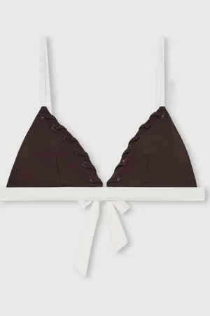 Reiss Sydney Whipstitch Triangle Bikini Top38