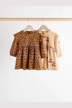 Next Baby 100% Cotton Jersey Dresses 2 Pack (0mths-2yrs)1.5