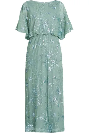 Gina Bacconi Green Ava Sequin Midi Dress42