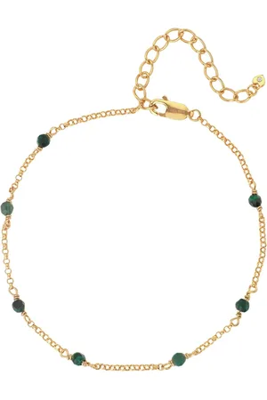 Hot Diamonds X JJ Gold Tone Revive Malachite BraceletEén