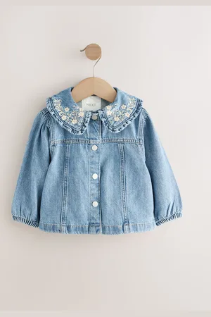 Next 100% Cotton Emb Frill Collar Jacket (3mths-7yrs)116122cm