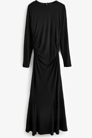 Guess Drew Knitted Long Sleeve Bodycon 100% Cotton Black DressL