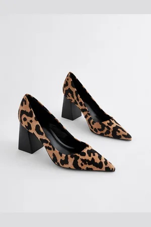Next Forever Comfort Leather Point Toe Block Heel CourtsEU 41 (UK 7)