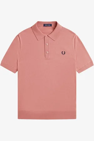 Fred Perry Gebreid katoenen poloshirtSmall