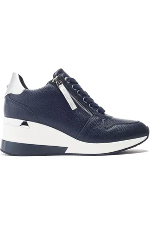 Moda In Pelle Blue Caspia Lace-Up Wedge Trainerseu38