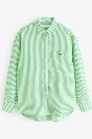 Lacoste Oversized Striped Linen Shirt44