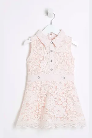 River Island Girls Lace Collar Shirt Dress98104cm