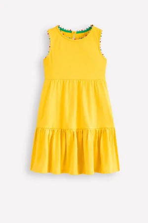 Boden 100% Cotton Ali Pom Trim Jersey Dress116122cm