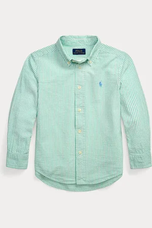 Ralph Lauren Boys Striped Seersucker Shirt7 jr