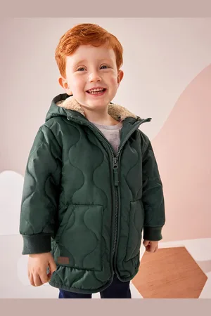 Next Gewatteerde met Borg-fleece gevoerde, regenbestendige jas (3mnd-7jaar)2
