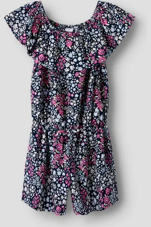 NAME IT Tropical Floral Ruffle Playsuit140146cm