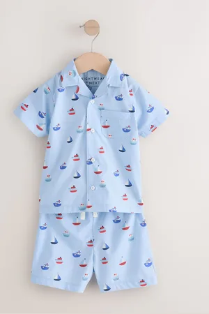 Next 100% katoenen pyjamaset met enkele knoopsluiting en short (9mnd-8jr)3