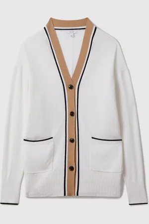 Reiss Carly vest van wolblend met contrasterende randS