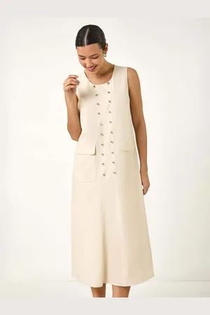 Roman Button Detail Midi Dress38