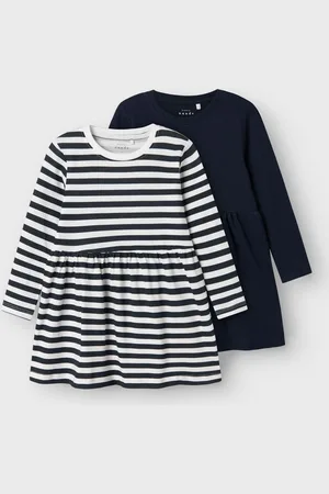NAME IT Striped And Plain Jersey Dresses 2 Pack5 Jaar (110cm)
