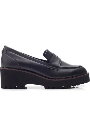 Moda In Pelle Florette Chunky Sole Wedge Leather LoafersEU 41 (UK 8)