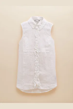 Joules Selene 100% Linen Sleeveless ShirtEU 46 (UK 18)