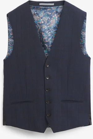 Next Regular Fit Signature Italian Fabric Check Suit Waistcoat52 Standaard (UK 42 R)